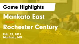 Mankato East  vs Rochester Century  Game Highlights - Feb. 23, 2021