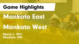 Mankato East  vs Mankato West  Game Highlights - March 2, 2021
