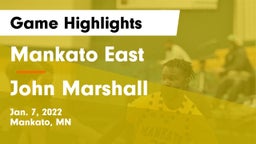 Mankato East  vs John Marshall  Game Highlights - Jan. 7, 2022