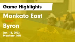 Mankato East  vs Byron  Game Highlights - Jan. 18, 2022