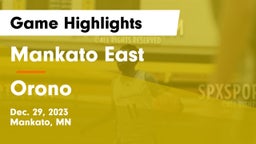 Mankato East  vs Orono  Game Highlights - Dec. 29, 2023