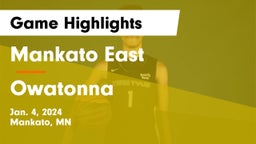 Mankato East  vs Owatonna  Game Highlights - Jan. 4, 2024