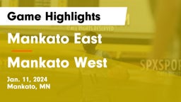 Mankato East  vs Mankato West  Game Highlights - Jan. 11, 2024