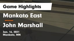 Mankato East  vs John Marshall  Game Highlights - Jan. 16, 2021