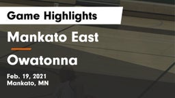 Mankato East  vs Owatonna  Game Highlights - Feb. 19, 2021