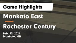 Mankato East  vs Rochester Century  Game Highlights - Feb. 23, 2021