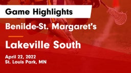 Benilde-St. Margaret's  vs Lakeville South  Game Highlights - April 22, 2022