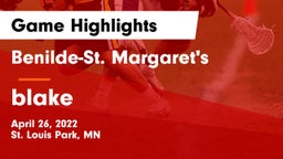 Benilde-St. Margaret's  vs blake Game Highlights - April 26, 2022