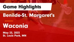 Benilde-St. Margaret's  vs Waconia  Game Highlights - May 23, 2023
