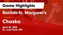 Benilde-St. Margaret's  vs Chaska  Game Highlights - April 30, 2024