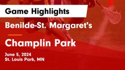 Benilde-St. Margaret's  vs Champlin Park  Game Highlights - June 5, 2024