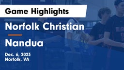 Norfolk Christian  vs Nandua  Game Highlights - Dec. 6, 2023