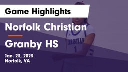 Norfolk Christian  vs Granby HS Game Highlights - Jan. 23, 2023