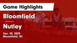 Bloomfield  vs Nutley  Game Highlights - Jan. 30, 2020