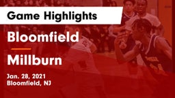 Bloomfield  vs Millburn  Game Highlights - Jan. 28, 2021