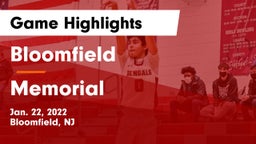 Bloomfield  vs Memorial  Game Highlights - Jan. 22, 2022