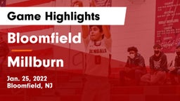 Bloomfield  vs Millburn  Game Highlights - Jan. 25, 2022