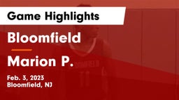 Bloomfield  vs Marion P. Game Highlights - Feb. 3, 2023
