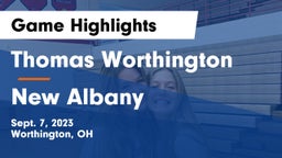 Thomas Worthington  vs New Albany  Game Highlights - Sept. 7, 2023