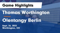 Thomas Worthington  vs Olentangy Berlin  Game Highlights - Sept. 26, 2023