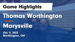 Thomas Worthington  vs Marysville  Game Highlights - Oct. 5, 2023