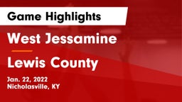 West Jessamine  vs Lewis County  Game Highlights - Jan. 22, 2022