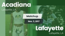 Matchup: Acadiana  vs. Lafayette  2017