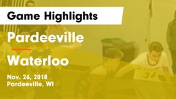 Pardeeville  vs Waterloo  Game Highlights - Nov. 26, 2018