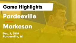Pardeeville  vs Markesan  Game Highlights - Dec. 4, 2018