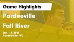 Pardeeville  vs Fall River  Game Highlights - Jan. 18, 2019