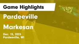 Pardeeville  vs Markesan  Game Highlights - Dec. 15, 2023