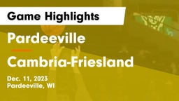 Pardeeville  vs Cambria-Friesland  Game Highlights - Dec. 11, 2023
