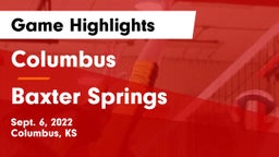 Columbus  vs Baxter Springs   Game Highlights - Sept. 6, 2022