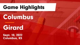 Columbus  vs Girard  Game Highlights - Sept. 10, 2022