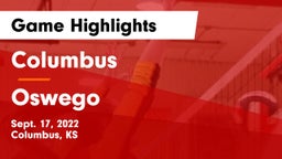 Columbus  vs Oswego  Game Highlights - Sept. 17, 2022