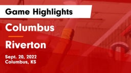 Columbus  vs Riverton  Game Highlights - Sept. 20, 2022
