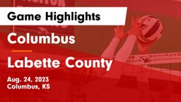 Columbus  vs Labette County  Game Highlights - Aug. 24, 2023