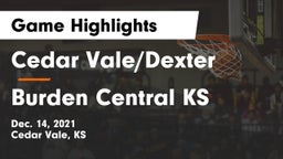 Cedar Vale/Dexter  vs Burden Central  KS Game Highlights - Dec. 14, 2021
