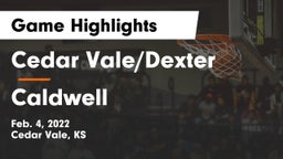 Cedar Vale/Dexter  vs Caldwell  Game Highlights - Feb. 4, 2022
