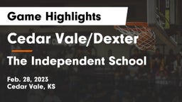Cedar Vale/Dexter  vs The Independent School Game Highlights - Feb. 28, 2023
