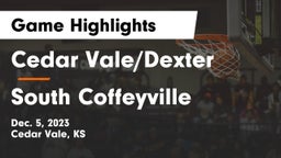 Cedar Vale/Dexter  vs South Coffeyville  Game Highlights - Dec. 5, 2023
