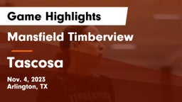 Mansfield Timberview  vs Tascosa  Game Highlights - Nov. 4, 2023