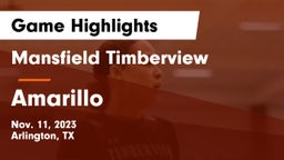 Mansfield Timberview  vs Amarillo  Game Highlights - Nov. 11, 2023