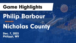 Philip Barbour  vs Nicholas County  Game Highlights - Dec. 7, 2023