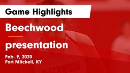Beechwood  vs presentation Game Highlights - Feb. 9, 2020