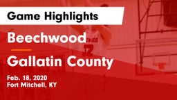 Beechwood  vs Gallatin County  Game Highlights - Feb. 18, 2020