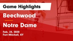 Beechwood  vs Notre Dame Game Highlights - Feb. 24, 2020