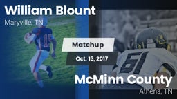 Matchup: William Blount vs. McMinn County  2017