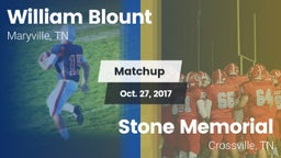 Matchup: William Blount vs. Stone Memorial  2017
