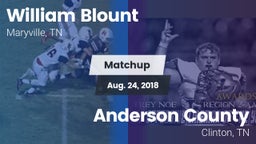 Matchup: William Blount vs. Anderson County  2018